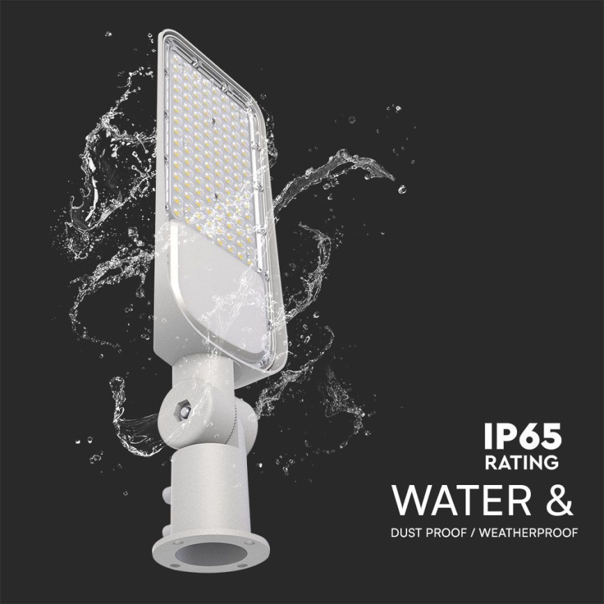 LED gadelampe med skumringssensor SAMSUNG CHIP LED/100W/230V 4000K IP65 grå