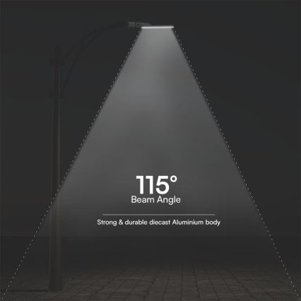 LED gadelampe med skumringssensor SAMSUNG CHIP LED/100W/230V 4000K IP65 grå