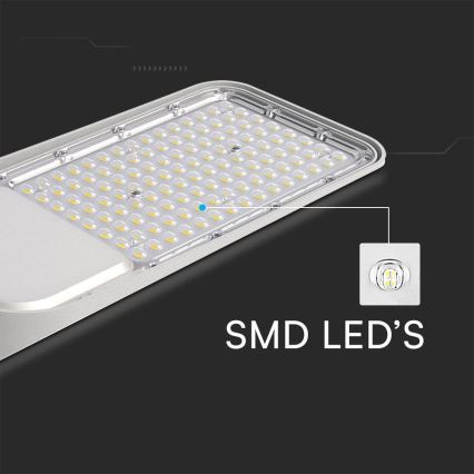 LED gadelampe med skumringssensor SAMSUNG CHIP LED/100W/230V 4000K IP65 grå