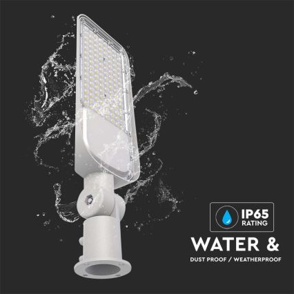 LED gadelampe med skumringssensor SAMSUNG CHIP LED/100W/230V 6500K IP65 grå