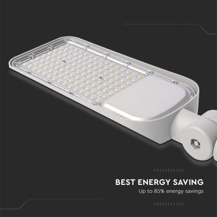 LED gadelampe med skumringssensor SAMSUNG CHIP LED/100W/230V 6500K IP65 grå