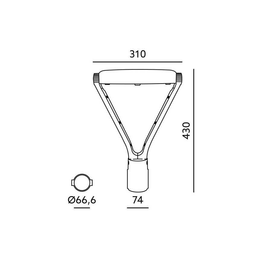 LED gadelampe NEXPARK LED/30/40/60W/230V 3000/4000/6500K IP66