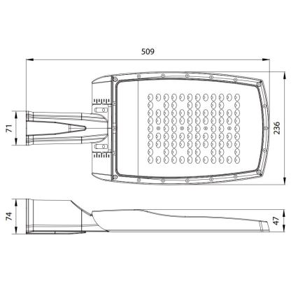 LED gadelampe NOVUM PLUS LED/100W/230V IP65