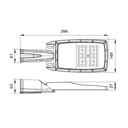 LED gadelampe NOVUM PLUS LED/50W/230V IP65