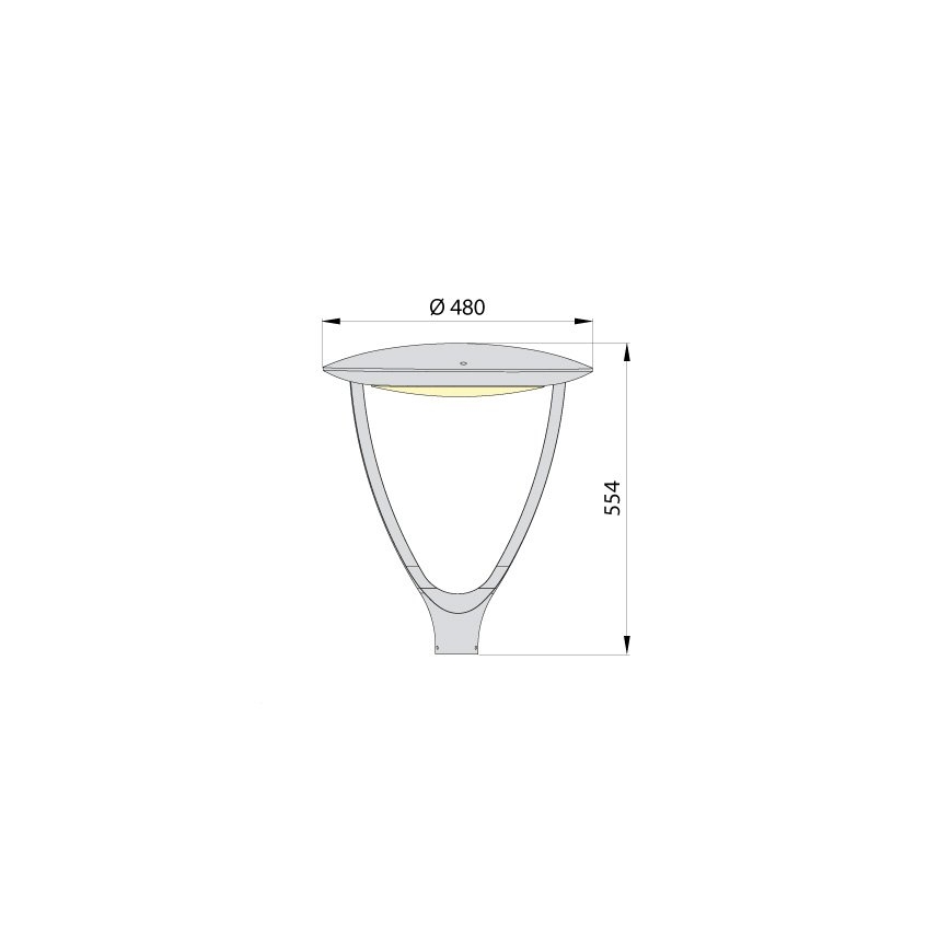 LED gadelampe PARK SOFT LED/60W/230V 4000K IP65
