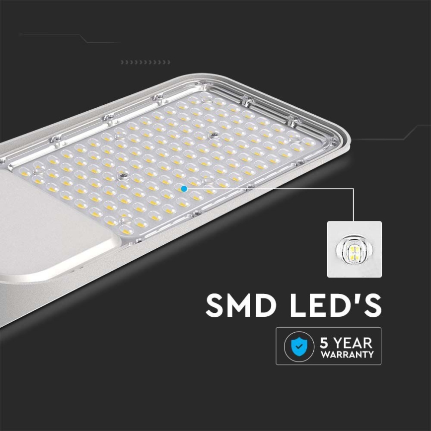 LED gadelampe SAMSUNG CHIP LED/100W/230V 6500K IP65 grå