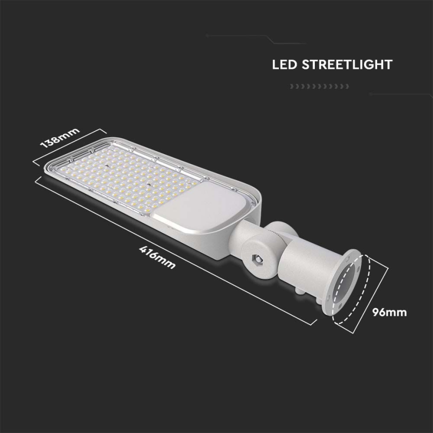 LED gadelampe SAMSUNG CHIP LED/30W/230V 6500K IP65 grå