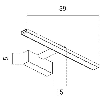 LED gallerilampe LED/9W/230V 3000K 39 cm hvid