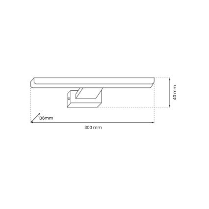 LED gallerilampe PINTO LED/7W/230V gylden