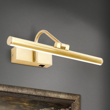 LED gallerilampe PORTRAIT LED/6W/230V 30 cm guldfarvet