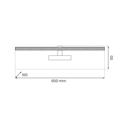 LED gallerilampe PRADO LED/11W/230V skinnende krom