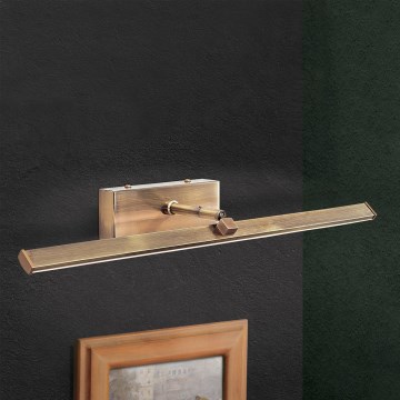 LED gallerilampe PUBLIO LED/10W/230V 50 cm guldfarvet/patina