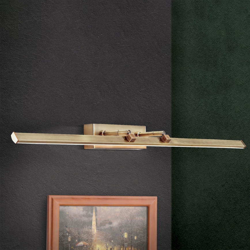 LED gallerilampe PUBLIO LED/15W/230V 75 cm guldfarvet/patina