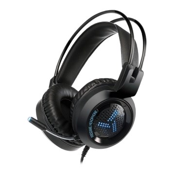 LED gaming headset RGB-farver VARR med mikrofon 3.5