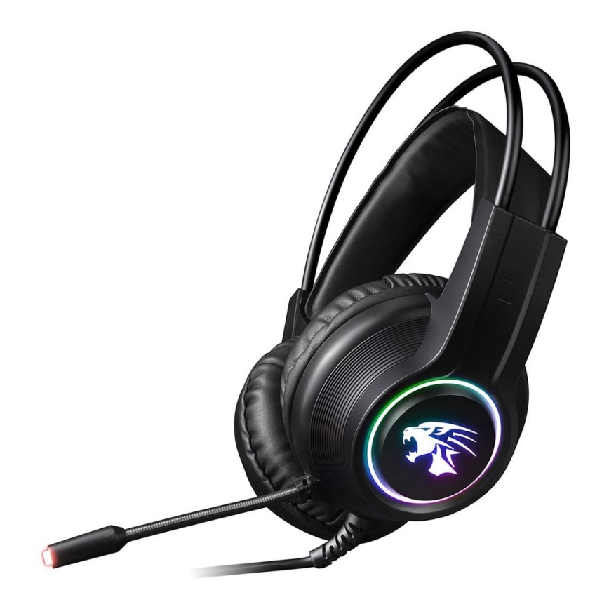 LED gaming headset RGB-farver VARR med mikrofon 3.5