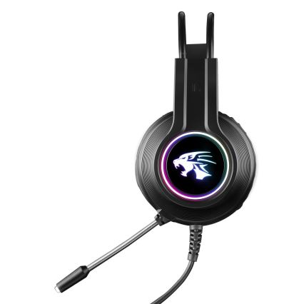 LED gaming headset RGB-farver VARR med mikrofon 3.5