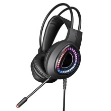 LED gaming headset RGB-farver VARR med mikrofon 7.1