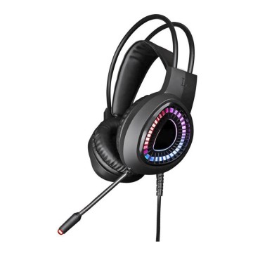 LED gaming headset RGB-farver VARR med mikrofon 7.1