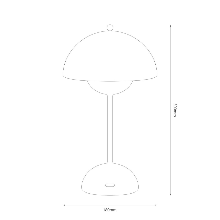 LED genopladelig berøringsbetjent bordlampe COSTA LED/3W/5V 2400 mAh 3000-6000K hvid