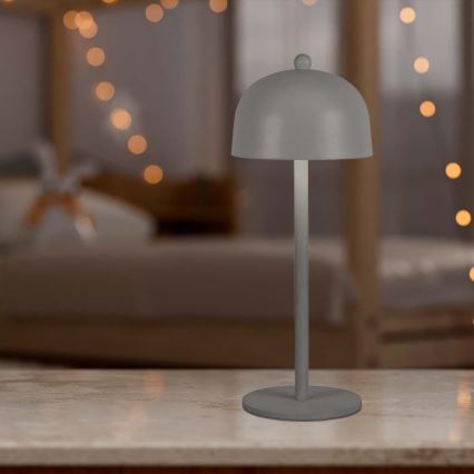LED Dæmpbar Genopladelig Touch Bordlampe LED/1W/5V 3000-6000K 1800 mAh Grå