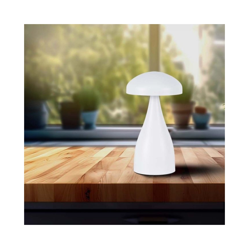 LED Dæmpbar genopladelig touch bordlampe LED/1W/5V 3000-6000K 1800 mAh hvid