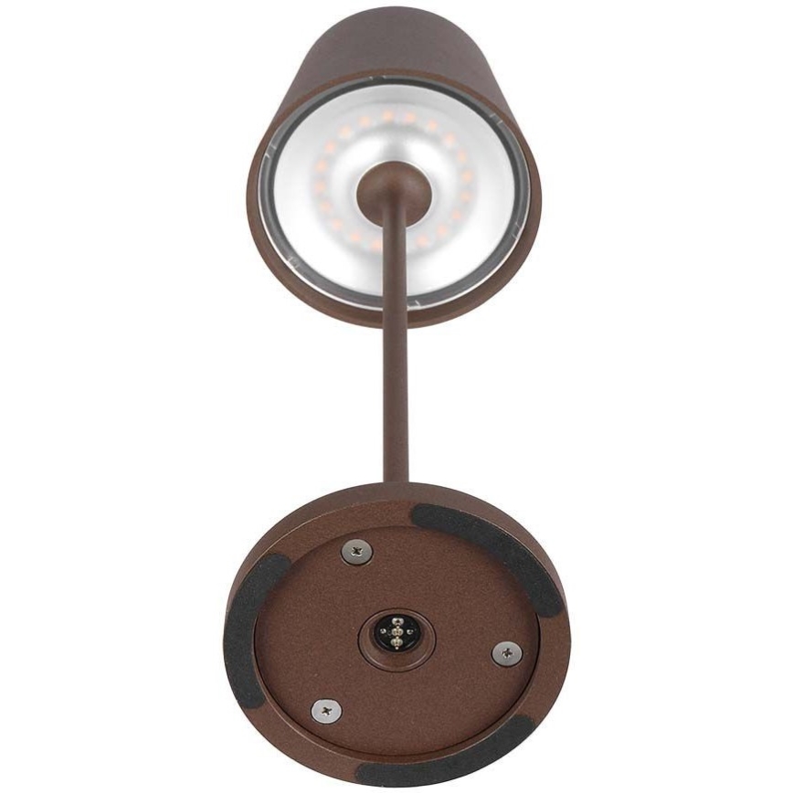 LED Genopladelig bordlampe m. touch-funktion dæmpbar LED/2W/5V 4400 mAh 3000K IP54 brun