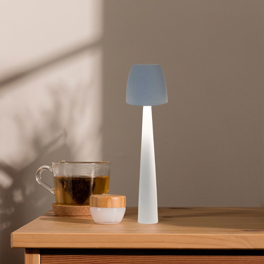 LED Genopladelig bordlampe m. touch-funktion dæmpbar LED/3W/5V 3000-6000K 1800 mAh hvid