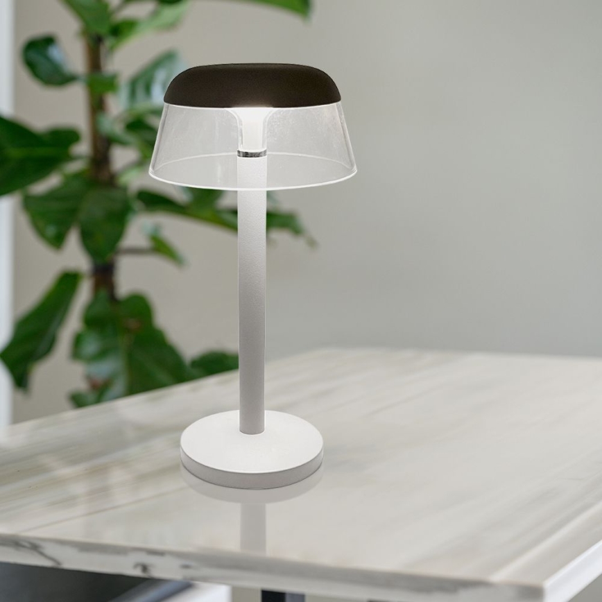 LED Genopladelig bordlampe m. touch-funktion dæmpbar LED/3W/5V 3000-6000K 1800 mAh hvid