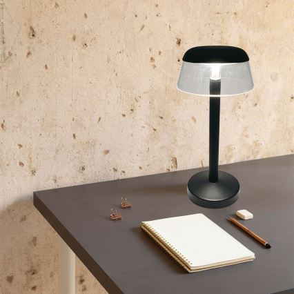 LED Genopladelig bordlampe m. touch-funktion dæmpbar LED/3W/5V 3000-6000K 1800 mAh sort