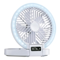LED-genopladelig bordventilator 3,7 V 1200 mAh