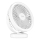 LED Genopladelig bordventilator med LED-belysning LED/3W/5V USB 2400 mAh hvid