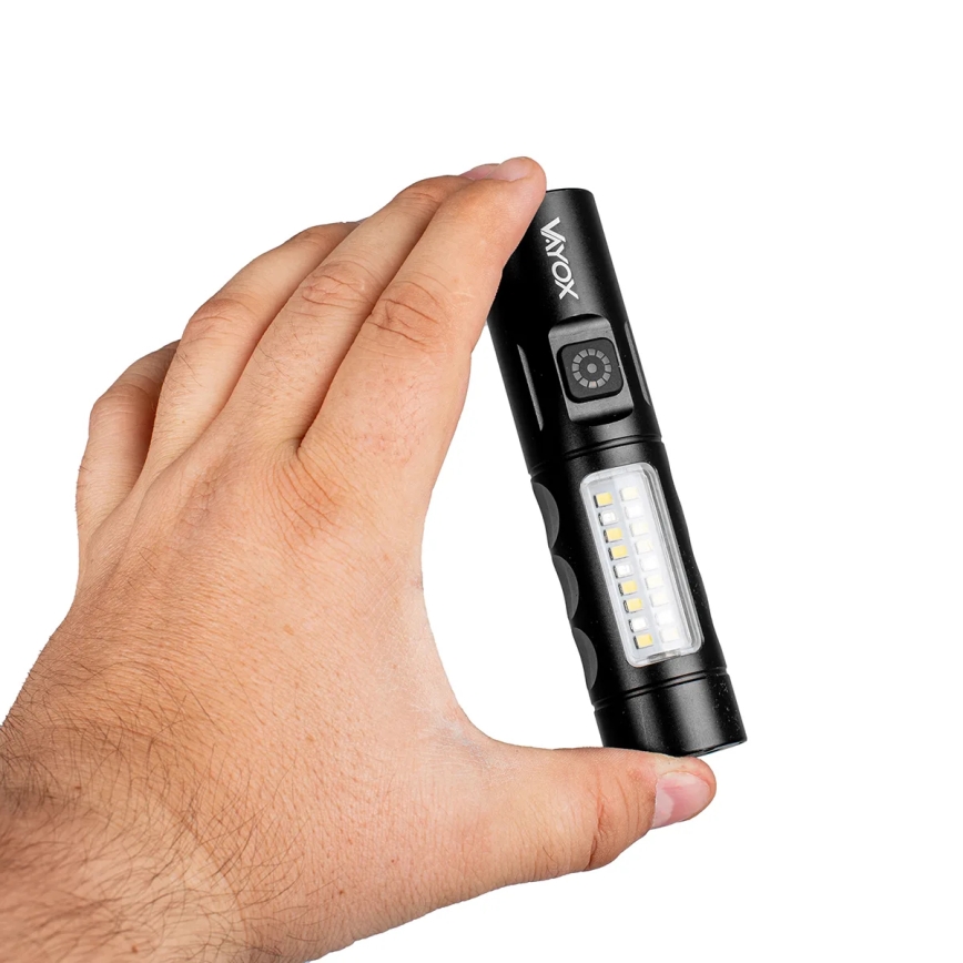 LED Dæmpbar genopladelig lommelygte med rødt lys LED/5W/5V IPX4 250 lm 2000 mAh