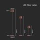 LED Genopladelig gulvlampe dæmpbar LED/4W/5V 4400 mAh 4000K IP54 brun