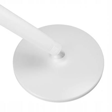 LED genopladelig gulvventilator med indbygget LED-belysning, LED/4,8W/5V USB 7200 mAh, hvid + fjernbetjening