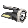 LED genopladelig lommelygte 2xLED/3W/5V 210 lm 1200 mAh sort