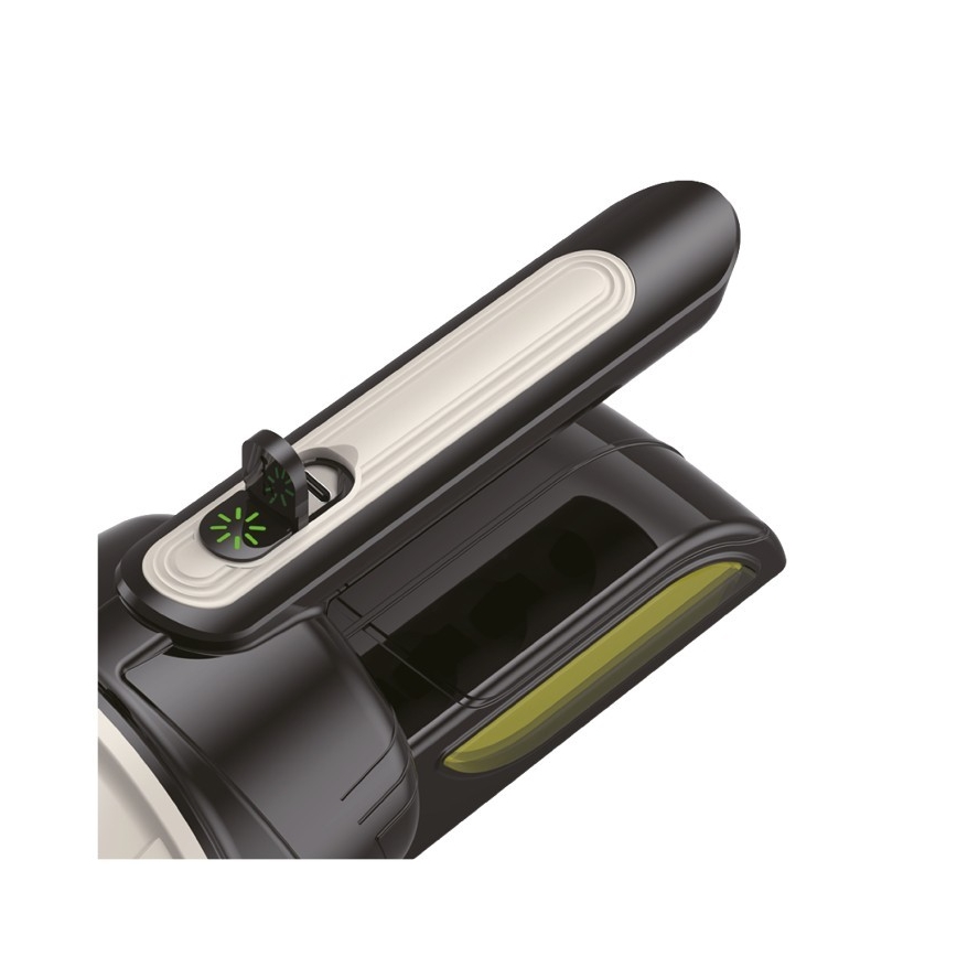 LED genopladelig lommelygte 2xLED/3W/5V 210 lm 1200 mAh sort