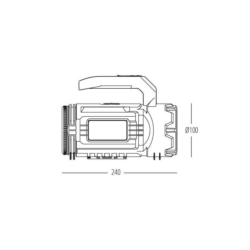 LED genopladelig lommelygte LED/5V 500 lm 1200 mAh sort