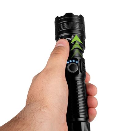 LED Dæmpbar genopladelig lommelygte med powerbank-funktion LED/10W/5V IPX4 600 lm 2000 mAh