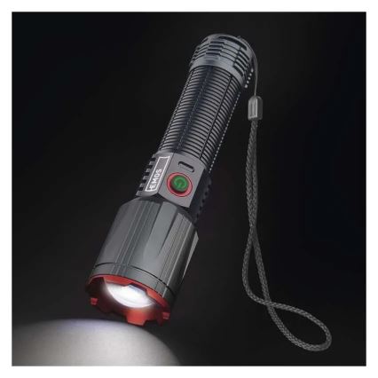 LED genopladelig metal lommelygte LED/5V 3000 skinnende 5000 mAh IP43