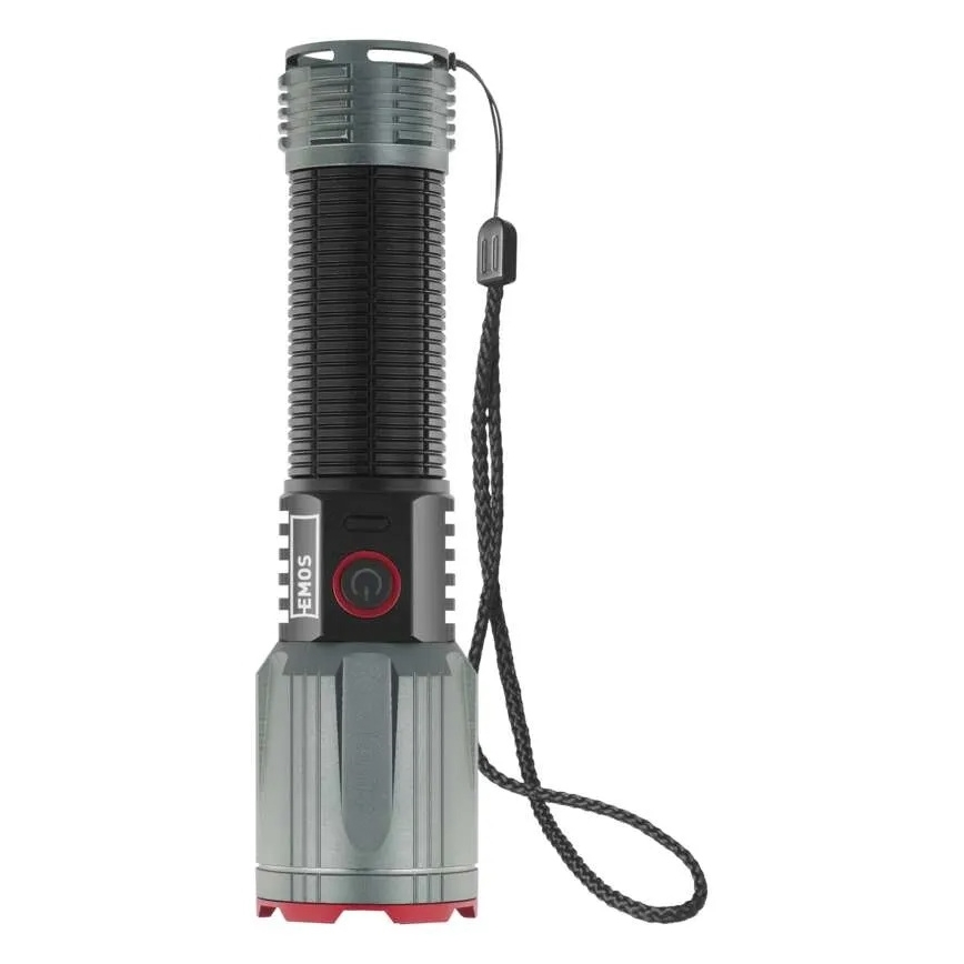 LED genopladelig metal lommelygte LED/5V 3000 skinnende 5000 mAh IP43