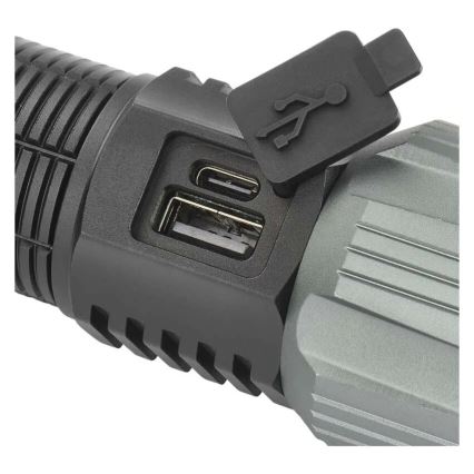 LED genopladelig metal lommelygte LED/5V 3000 skinnende 5000 mAh IP43