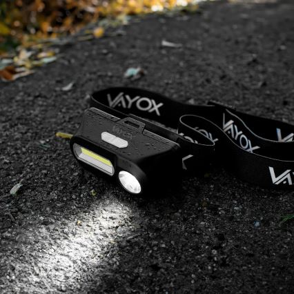 LED Dæmpbar genopladelig pandelampe 2xLED/5V IPX4 250 lm 2000 mAh