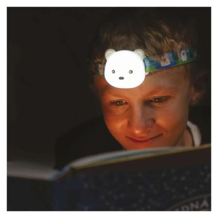 LED-genopladelig pandelampe LED/USB 500 mAh Bjørn