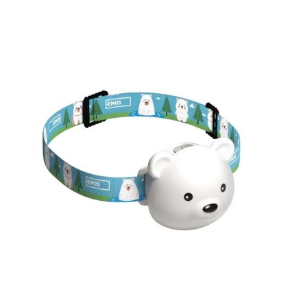 LED-genopladelig pandelampe LED/USB 500 mAh Bjørn