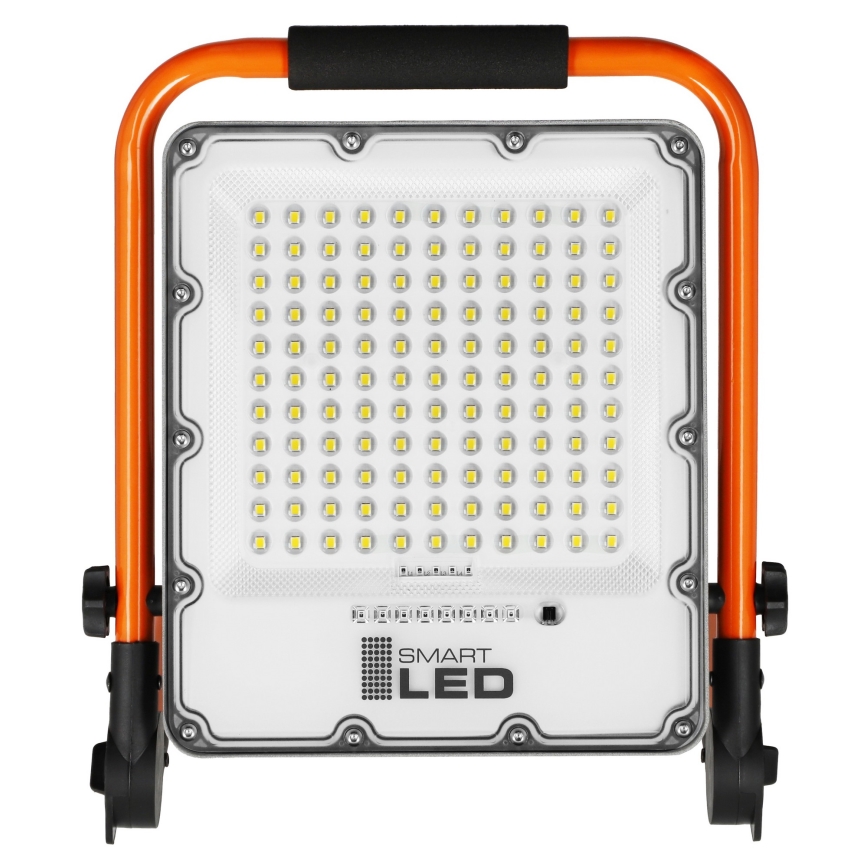 LED genopladelig projektør med stativ LED/50W/3,2V 4500K 10000 mAh IP65 orange