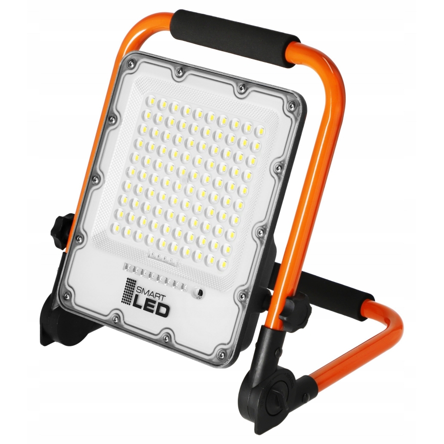 LED genopladelig projektør med stativ LED/50W/3,2V 4500K 10000 mAh IP65 orange