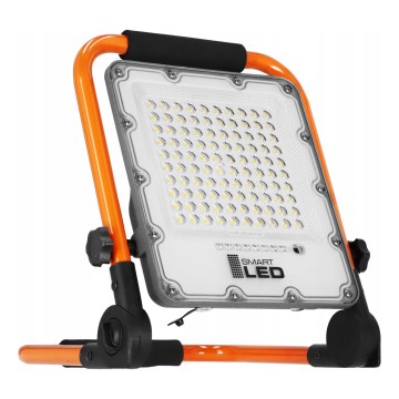 LED genopladelig projektør med stativ LED/50W/3,2V 4500K 5000 mAh IP65 orange