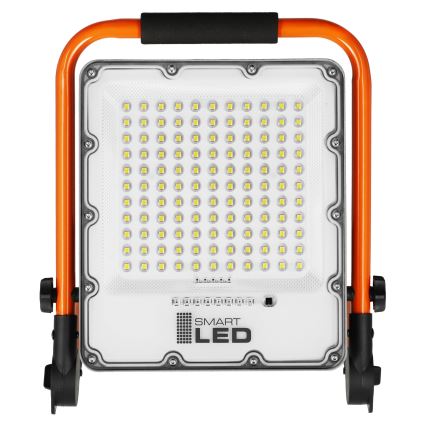 LED genopladelig projektør med stativ LED/50W/3,2V 4500K 5000 mAh IP65 orange