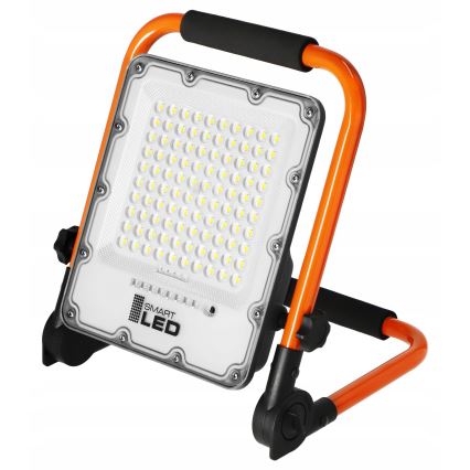 LED genopladelig projektør med stativ LED/50W/3,2V 4500K 5000 mAh IP65 orange