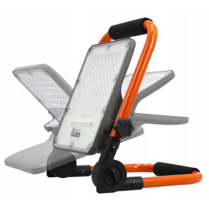 LED genopladelig reflektor med stativ LED/100W/3,2V 4500K 15000 mAh IP65 orange